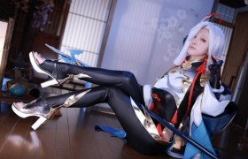 水淼aqua申鹤COS 无论哪个角度都一比一还原