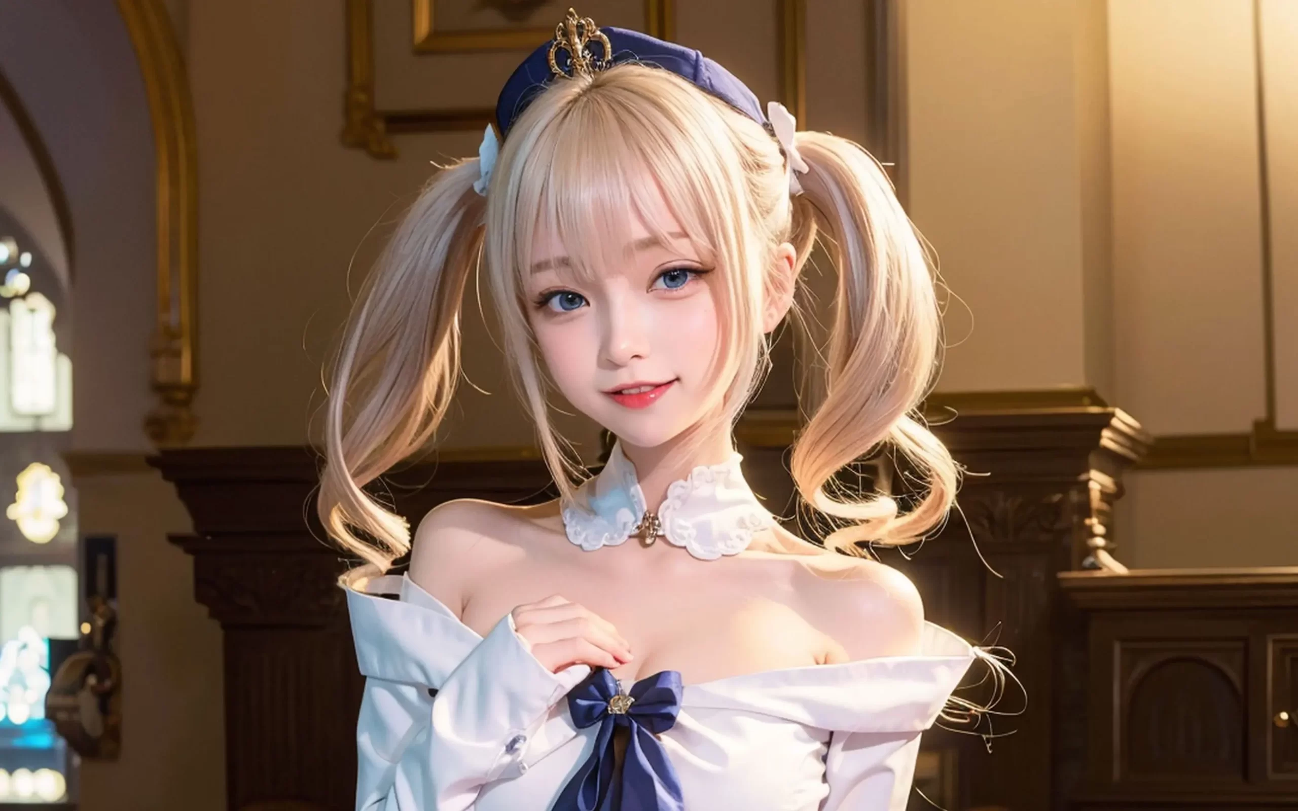 原神芭芭拉cos图片，芭芭拉cosplay开襟图漫画来源-1